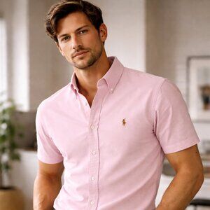 Ralph Lauren Classic Fit Pink Oxford Button-Down Shirt – Size Large